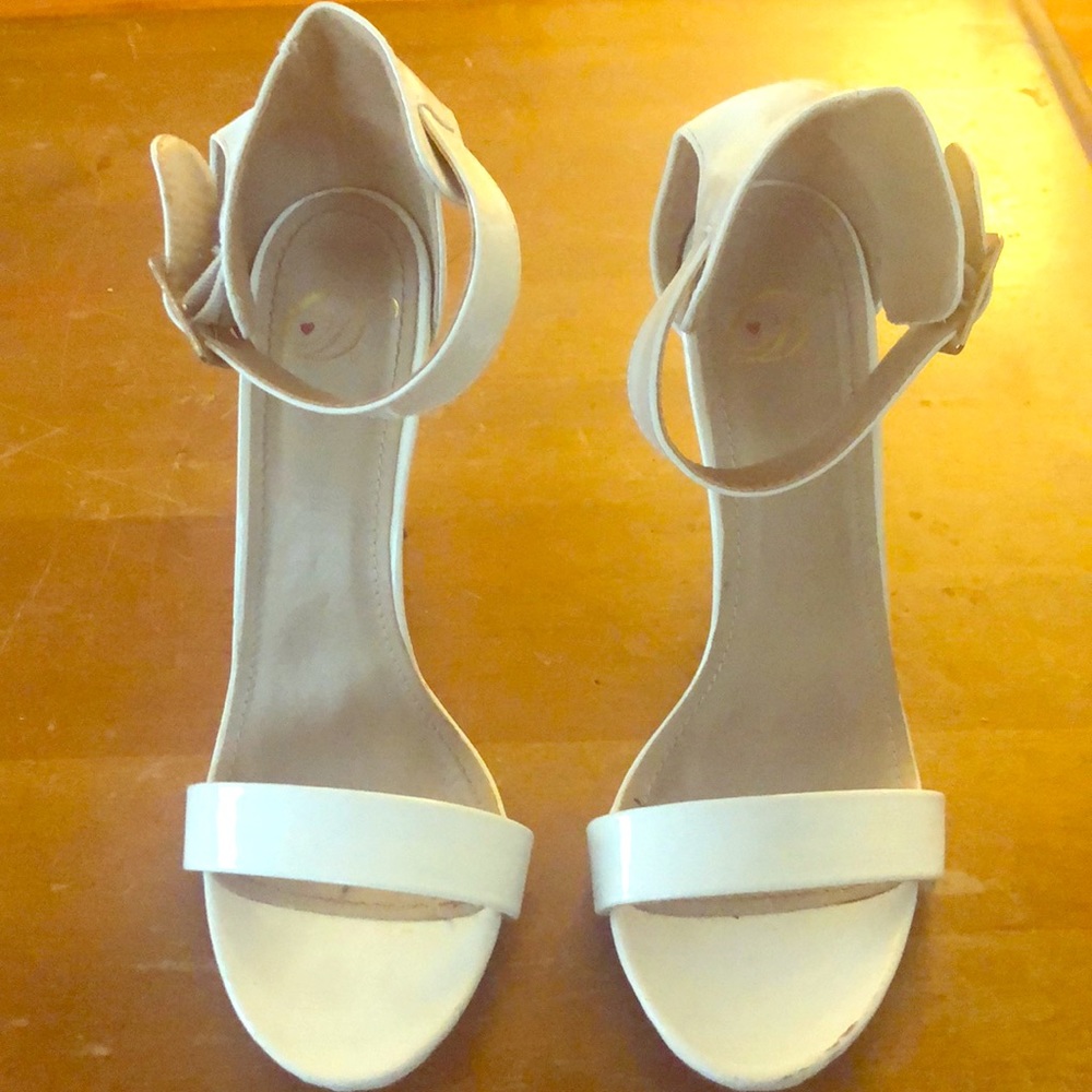 White Strappy Heels